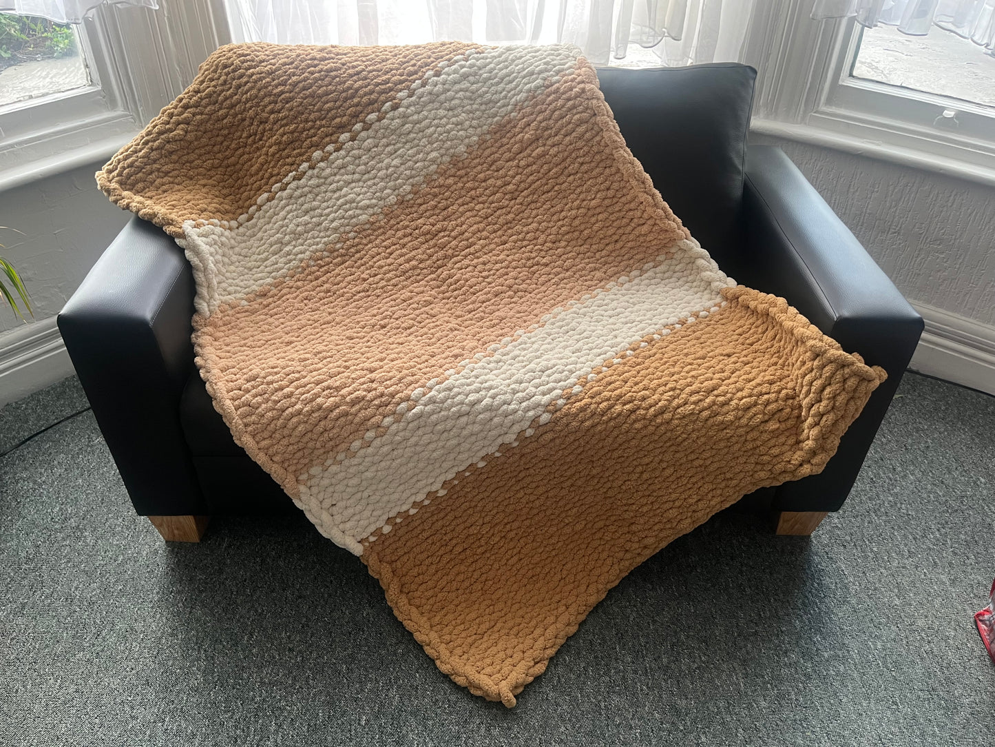 Handmade chunky knit blanket