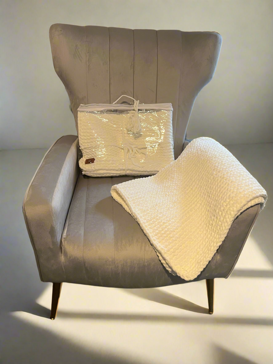 White baby blanket 82x82cm