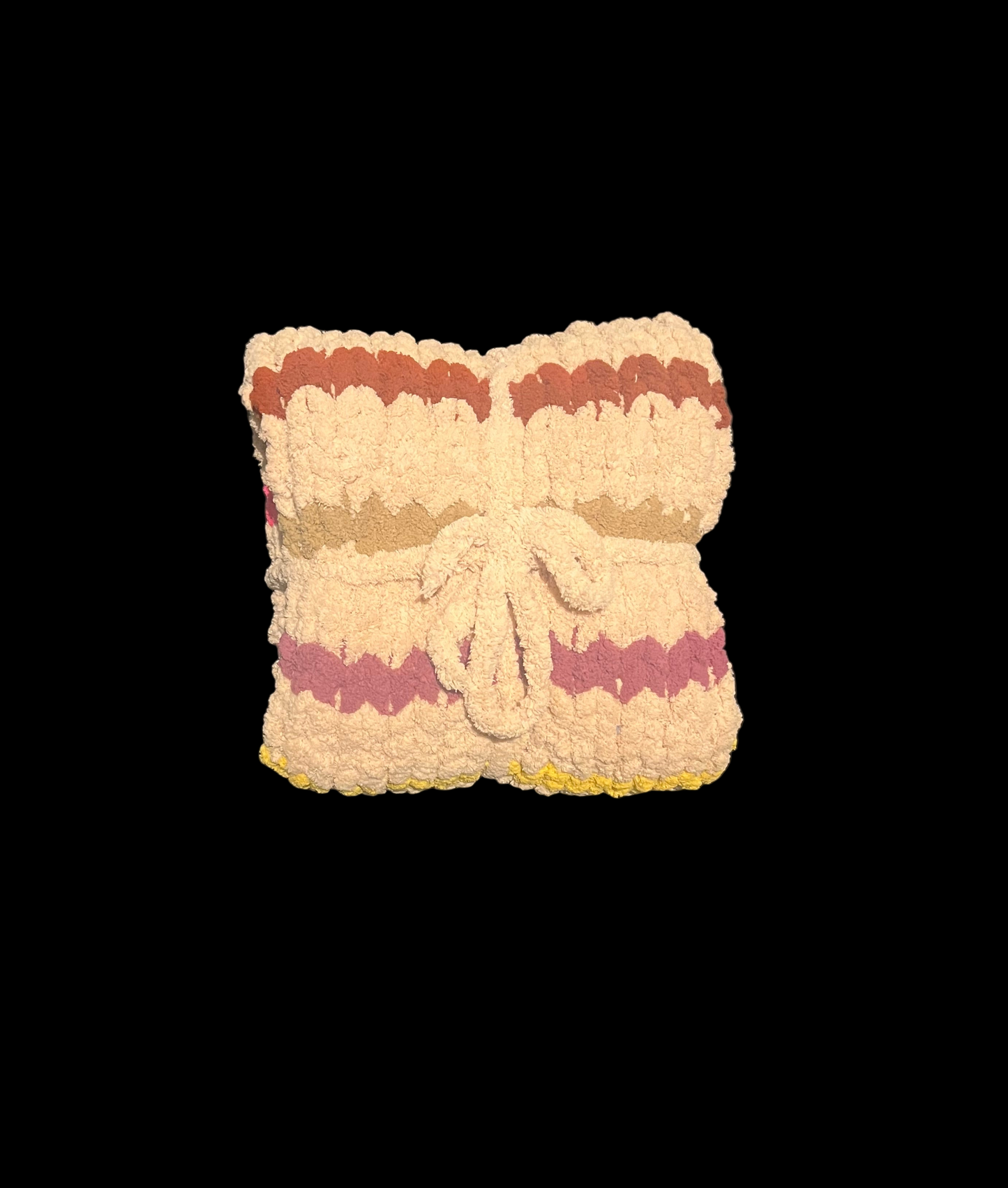 Handmade chunky knit toddler blanket 90x90cm