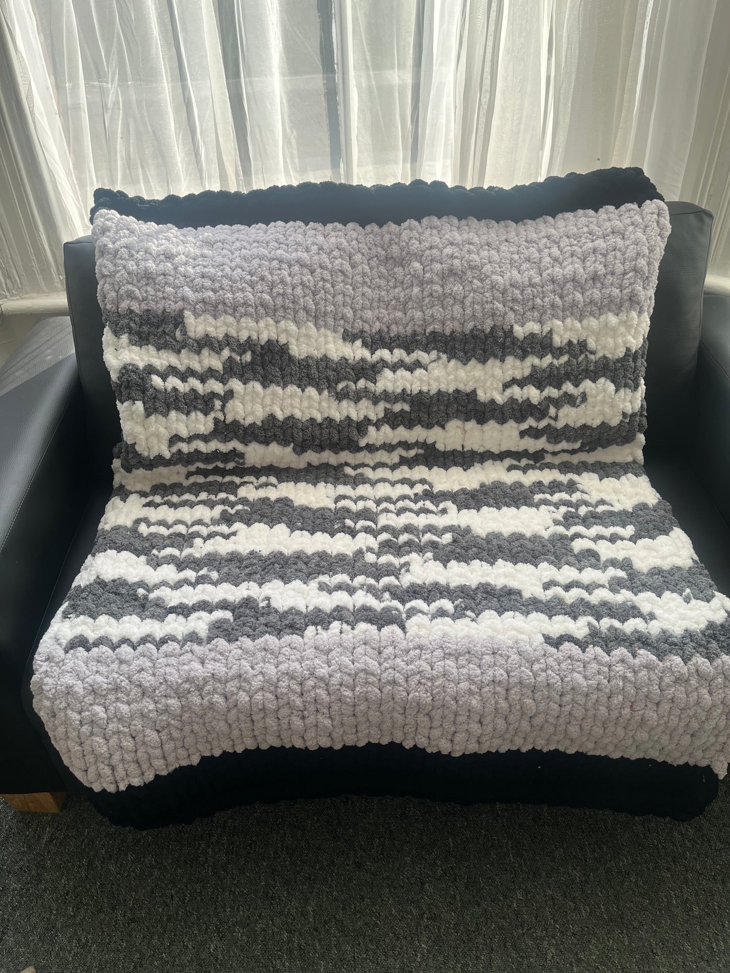 Handmade chunky knit children’s blanket
