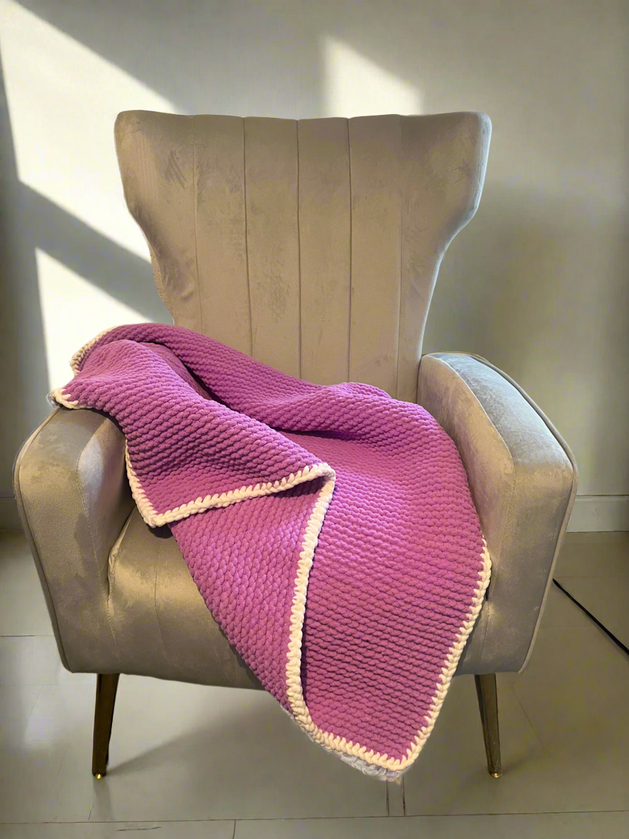 Purple baby blanket 78x78cm