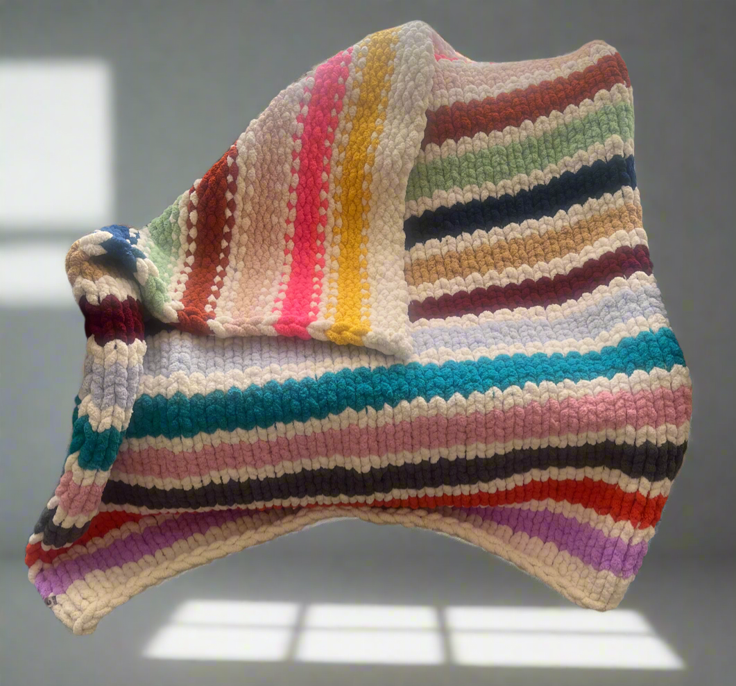 Handmade chunky knit blanket