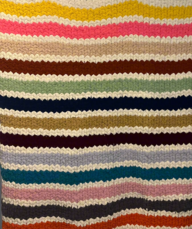 Handmade chunky knit blanket