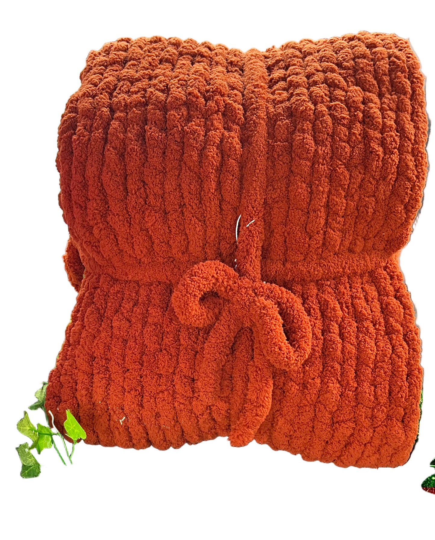 Handmade made chunky knit blanket