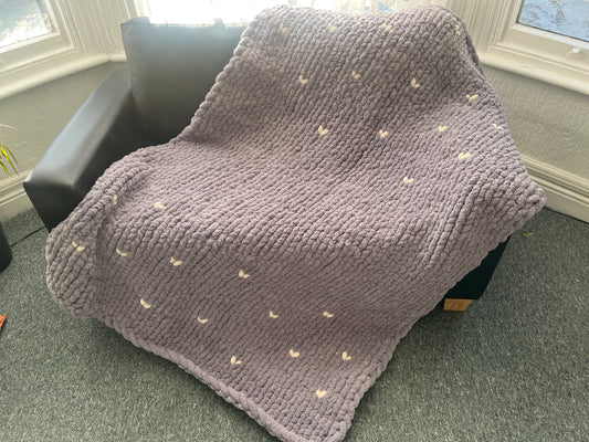 Handmade chunky knit blanket