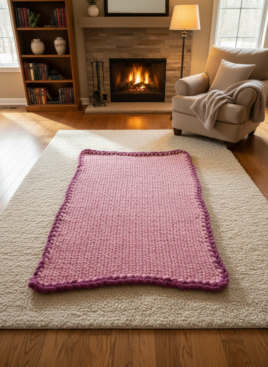 Handmade chunky knit blanket