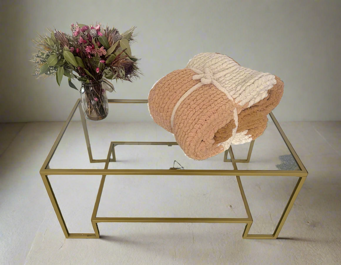 Handmade chunky knit blanket