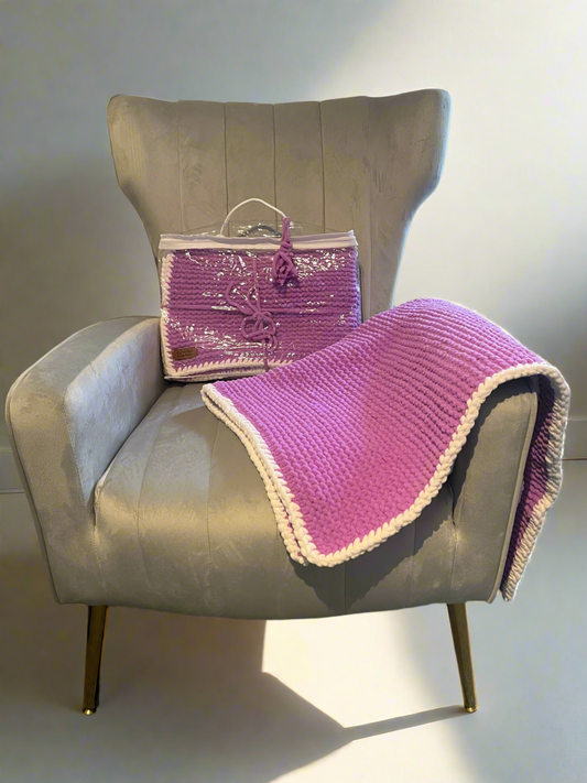Purple baby blanket 78x78cm