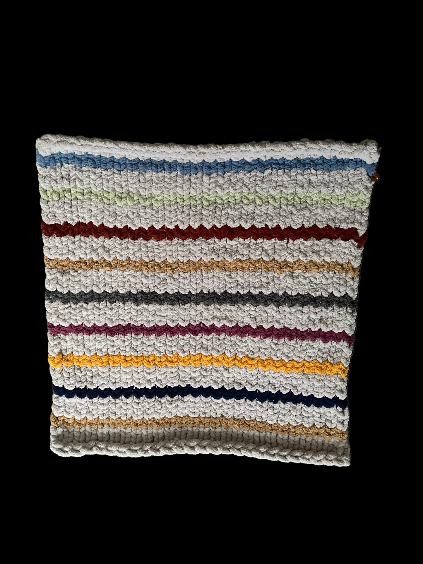 Handmade church knit toddler blanket 85x95cm