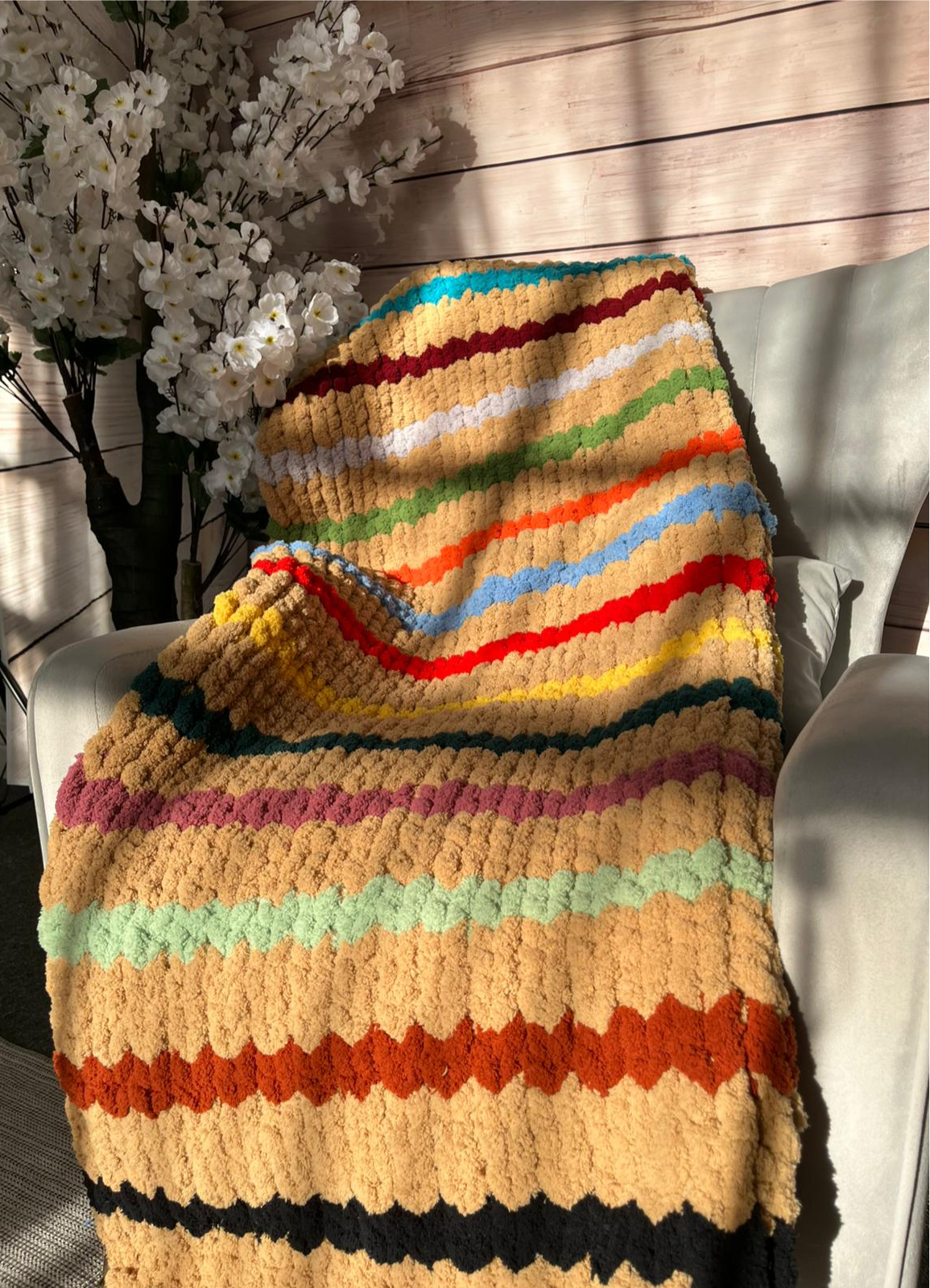 Light brown multi blanket