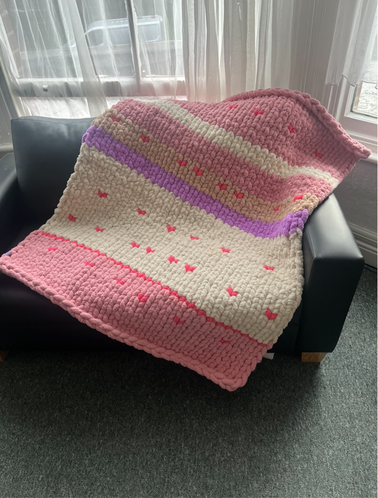 Handmade chunky knit children’s blanket