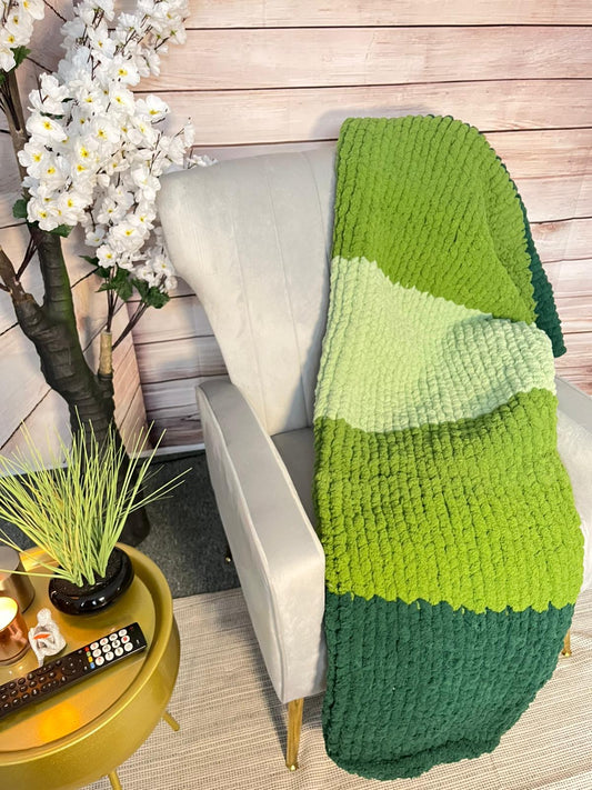 Handmade chunky knit blanket