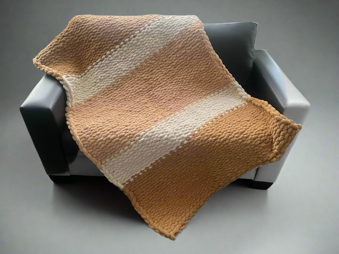 Handmade chunky knit blanket