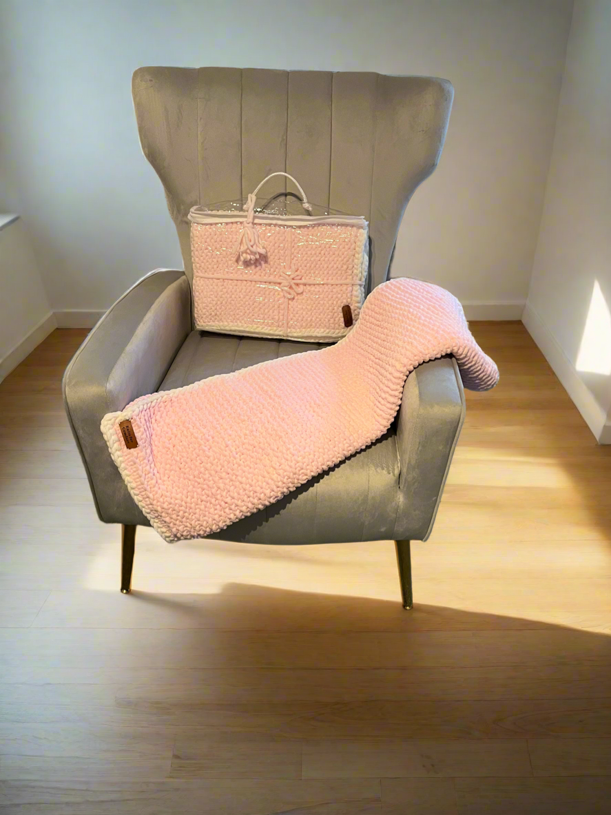 Pink  baby blanket 80x80cm