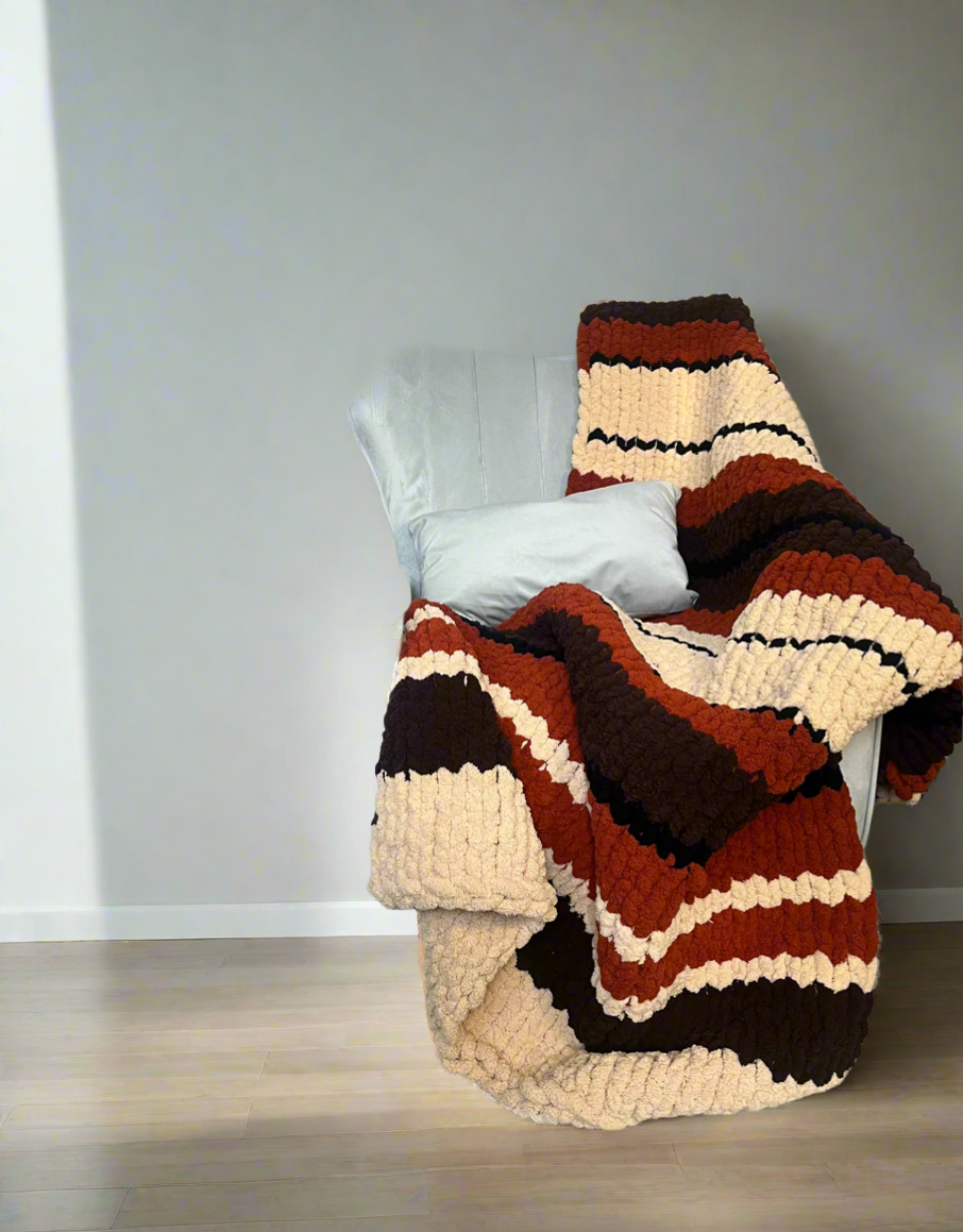 Handmade chunky knit blanket