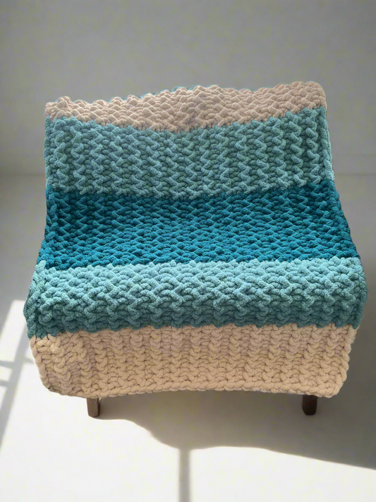 Handmade chunky knit blanket