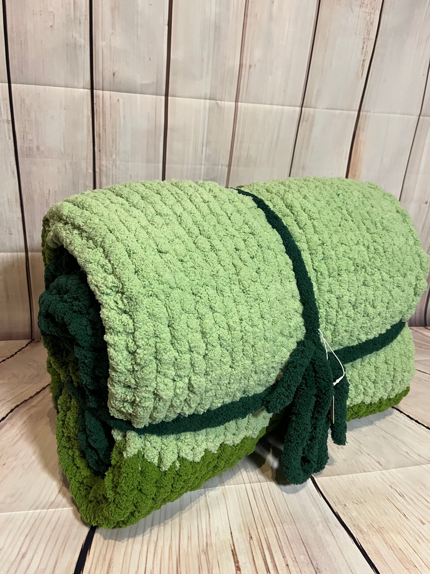 Handmade chunky knit blanket