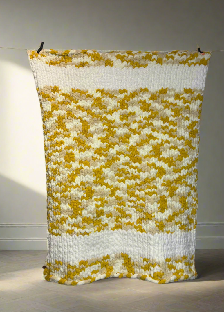 Yellow multi colour blanket