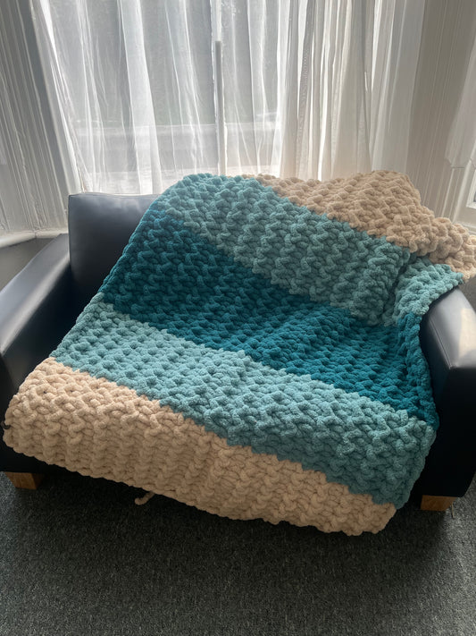 Handmade chunky knit blanket