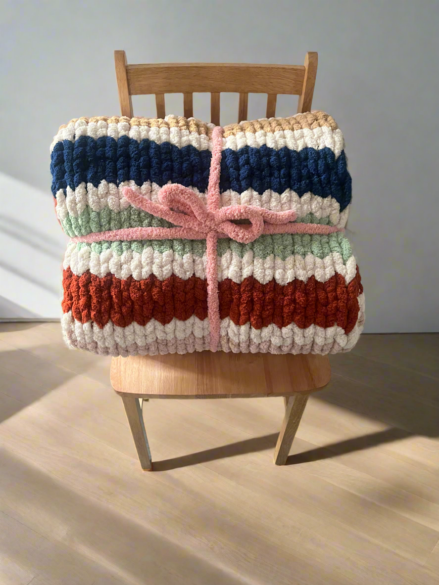 Handmade chunky knit blanket