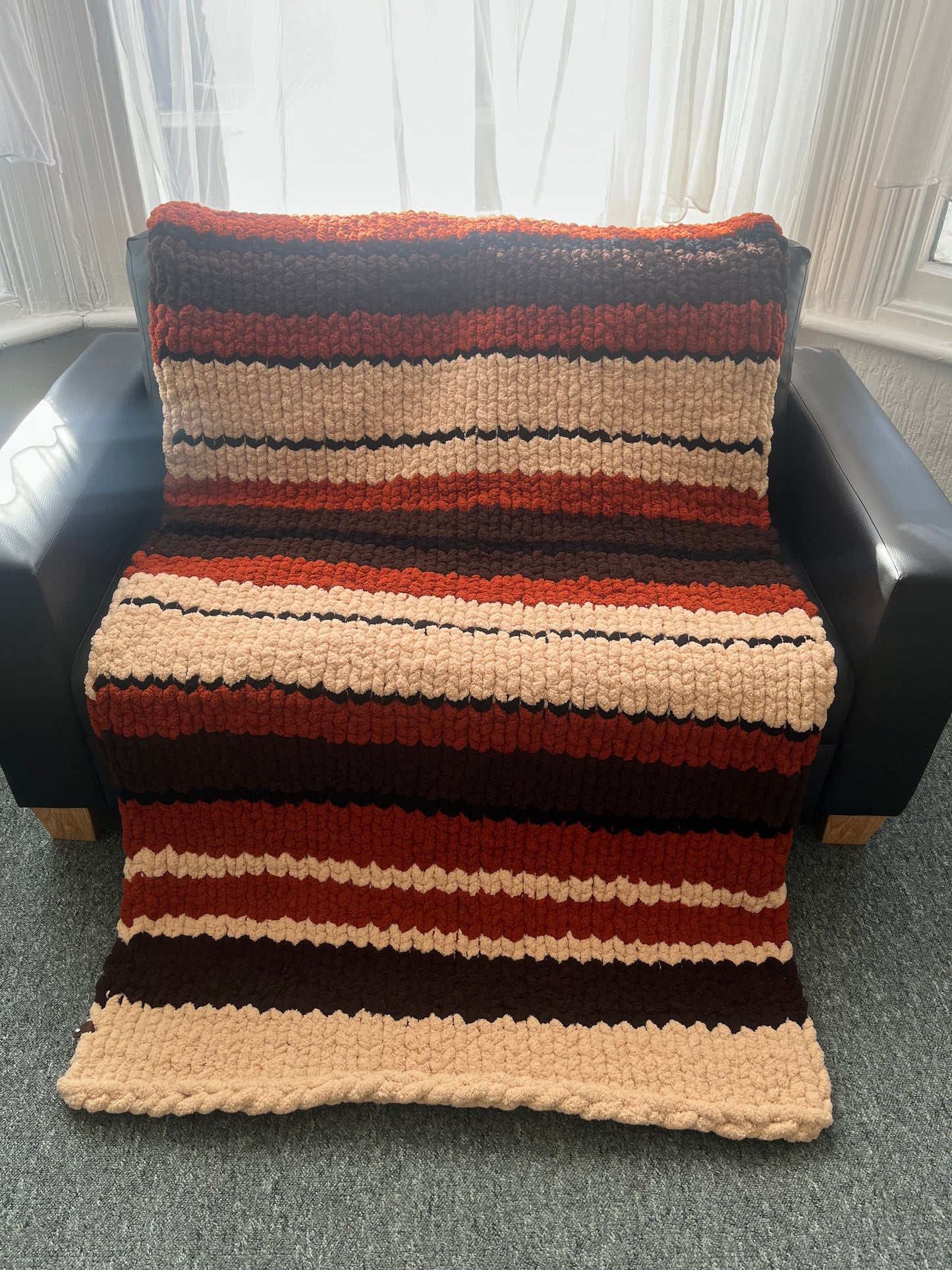 Handmade chunky knit blanket