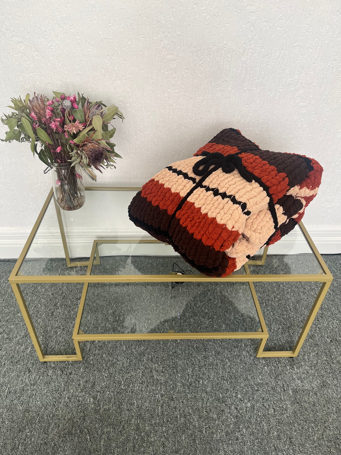 Handmade chunky knit blanket