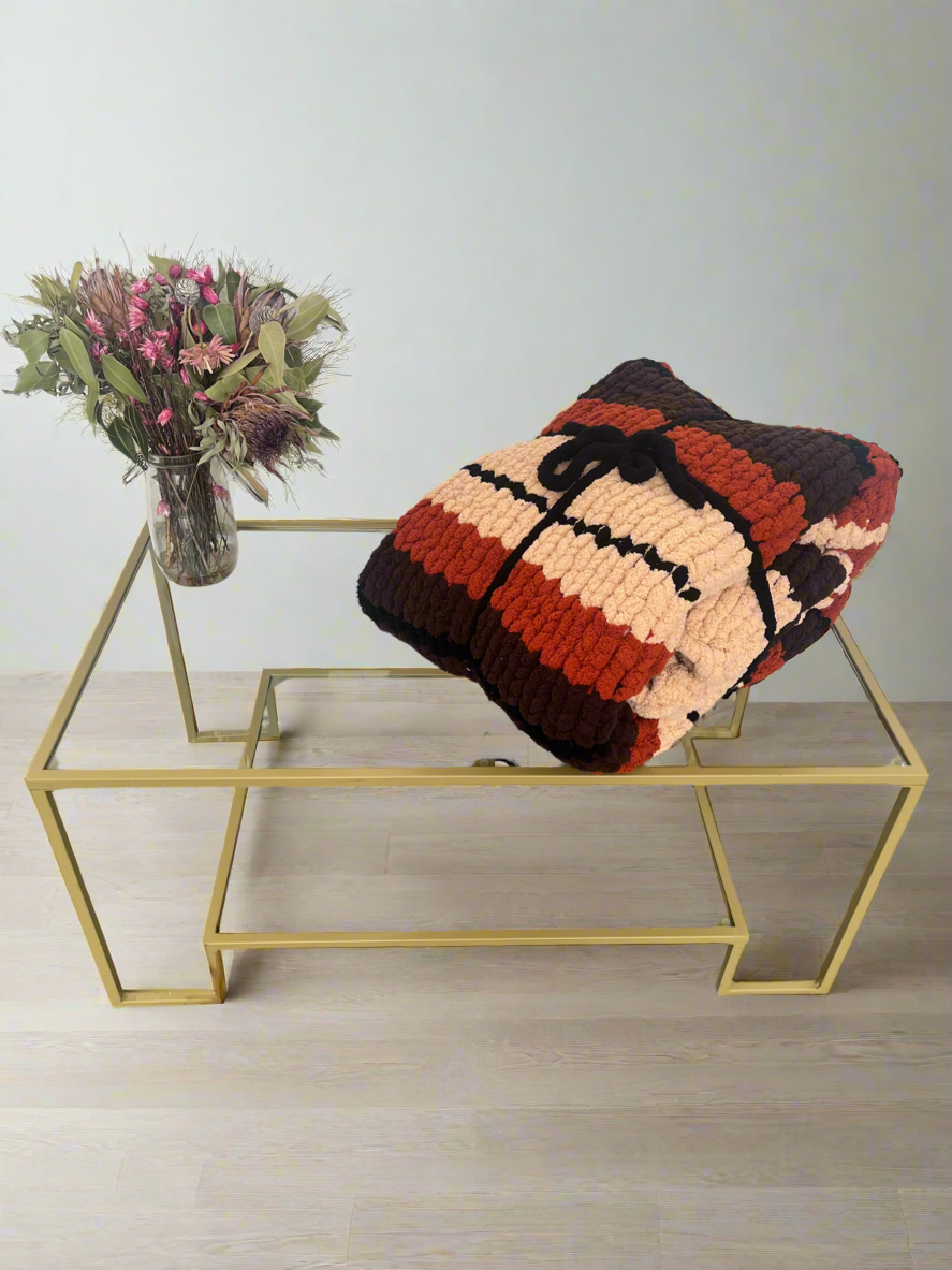 Handmade chunky knit blanket
