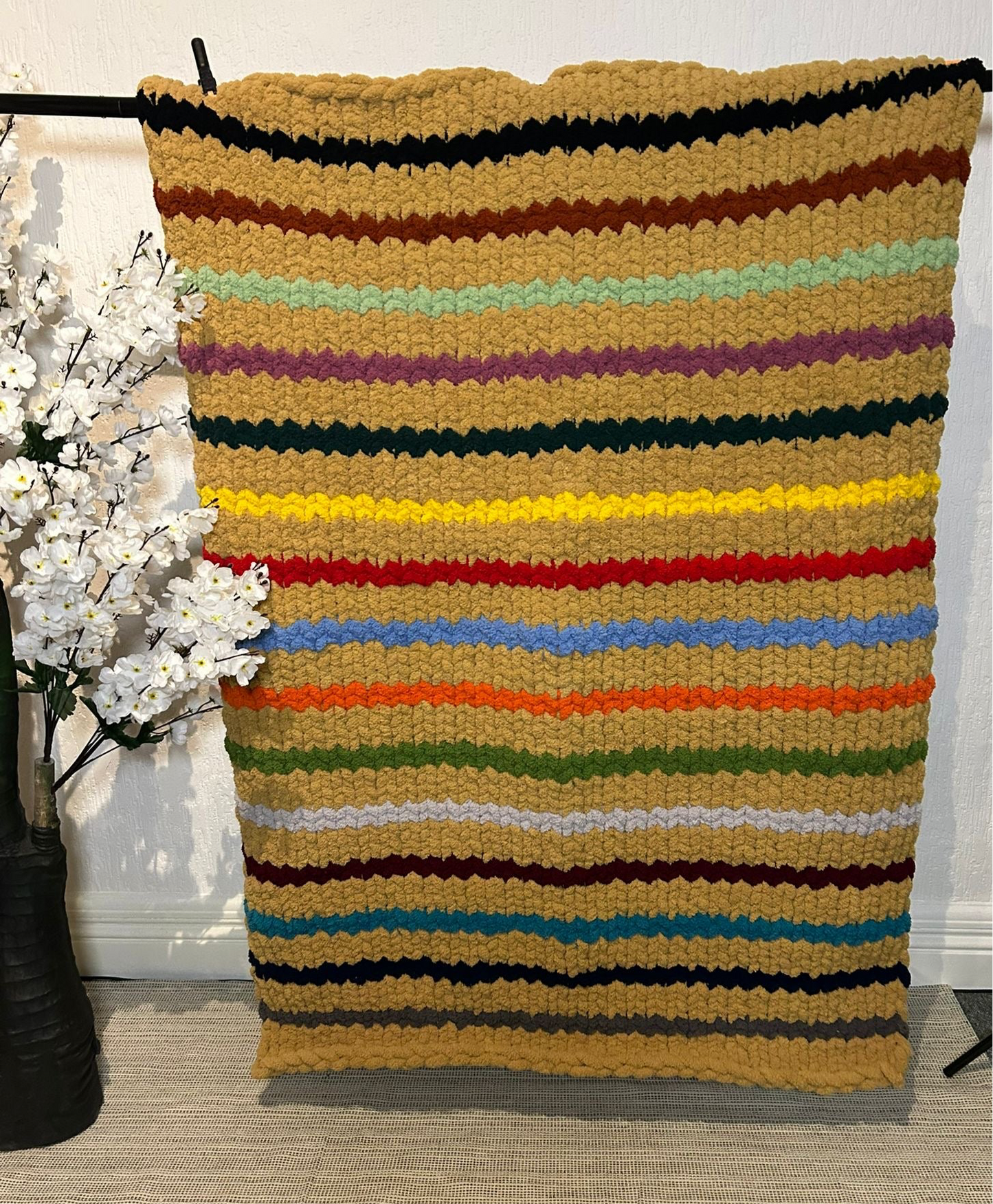 Light brown multi blanket
