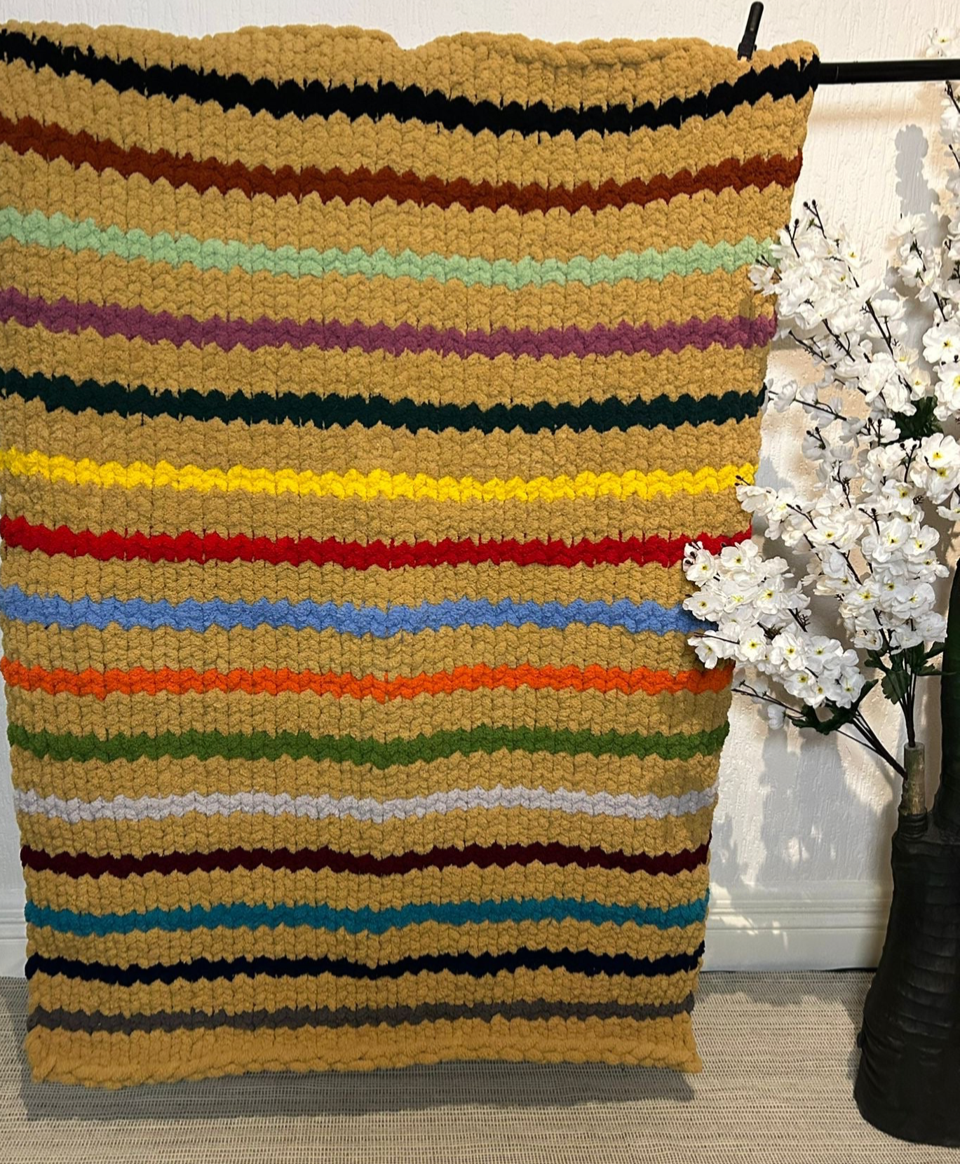 Light brown multi blanket