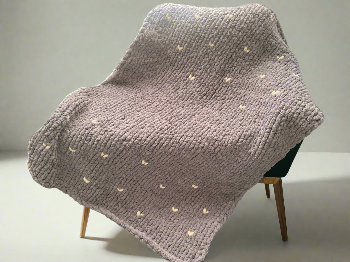 Handmade chunky knit blanket