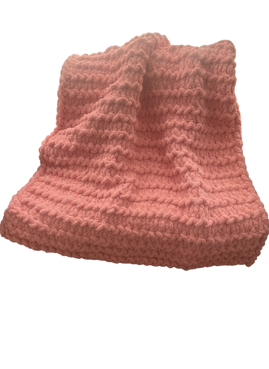 Handmade chunky knit blanket