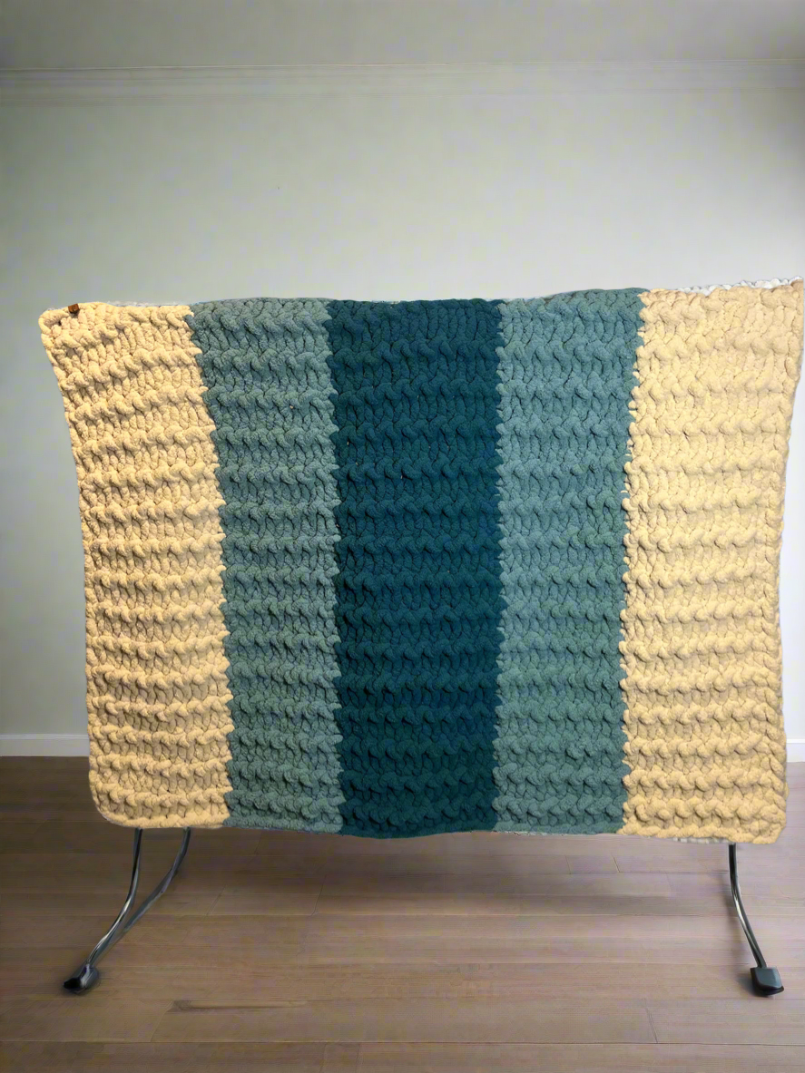 Handmade chunky knit blanket