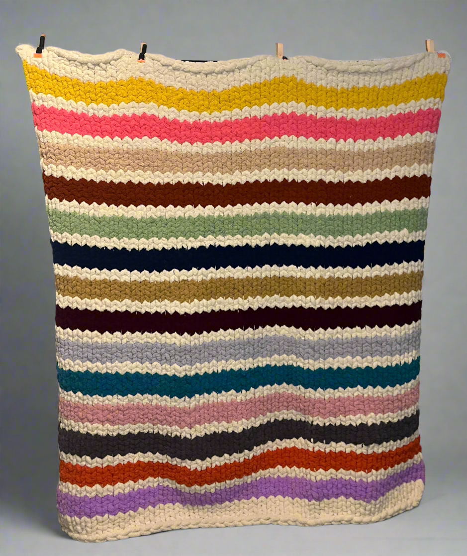 Handmade chunky knit blanket