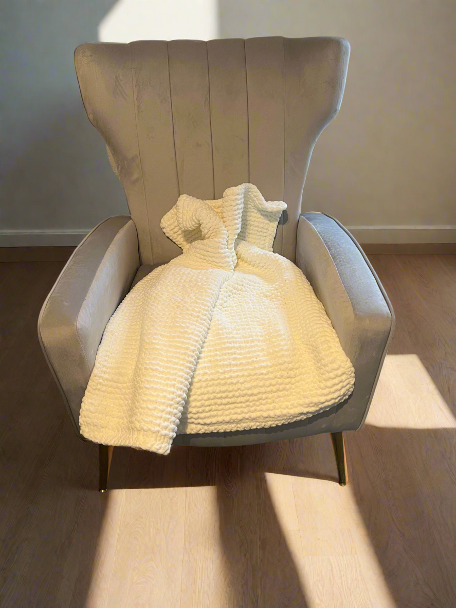 White baby blanket 82x82cm