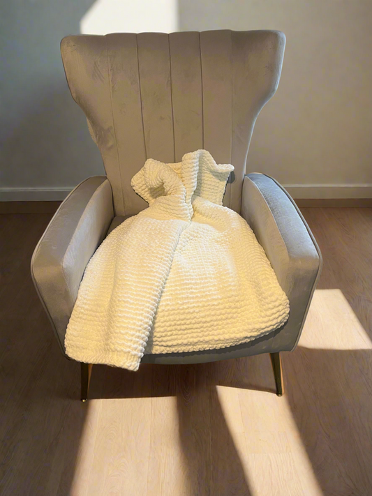 White baby blanket 82x82cm