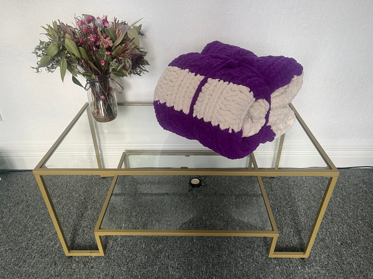 Handmade chunky knit blanket