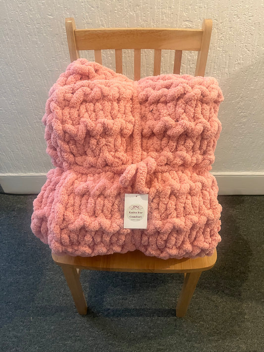 Handmade chunky knit blanket